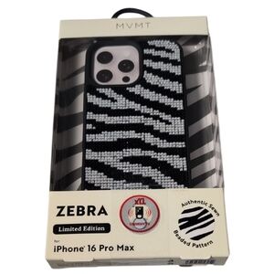 MVMT Limited Edition Zebra Beaded Phone Case iPhone Pro Max